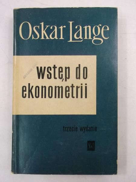Lange Oskar  - Wstęp do ekonometrii