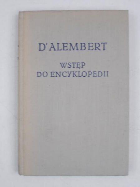 D'Ambert - Wstęp do encyklopedii, BKF