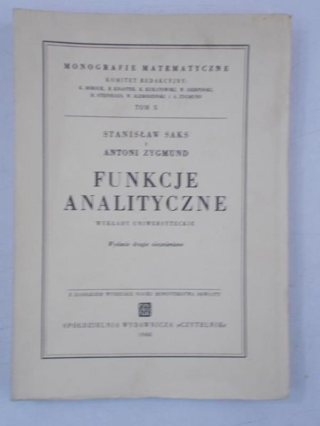 Funkcje analityczne, 1948 r.