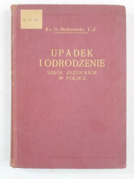 Upadek i odrodzenie szkół jezuickich w Polsce, 1933 r