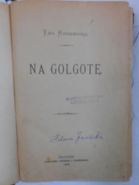 Na Golgotę, 1896 r.