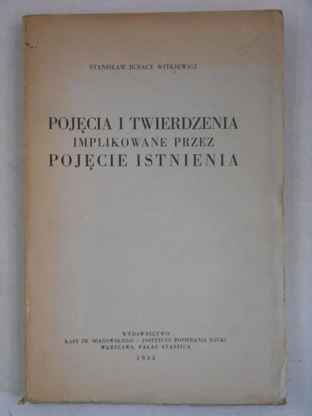 Pojęcia i twierdzenia implikowane przez pojęcie istnienia, 1935 r.