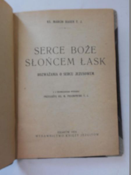 Serce Boże słońcem łask, 1924 r.