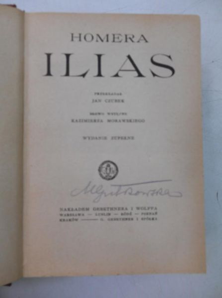 Homera Ilias, 1923 r.