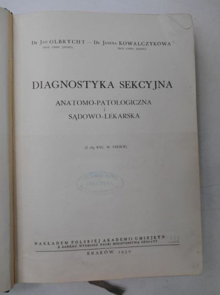 Diagnostyka sekcyjna, 1950 r.