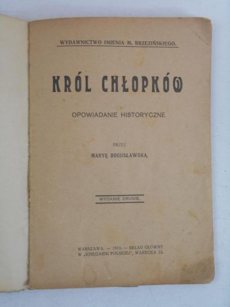 Król chłopków, 1919 r.
