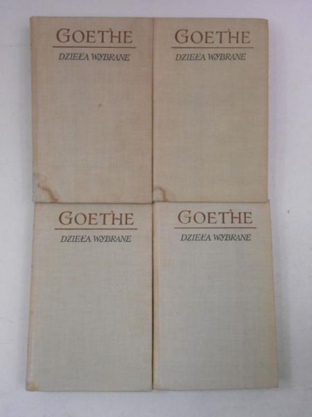 Goethe Jan Wolfgang - Dzieła wybrane, Tom I-IV