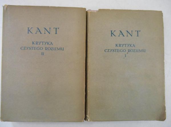 Krytyka czystego rozumu, Tom I-II