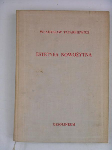 Estetyka nowożytna, tom III