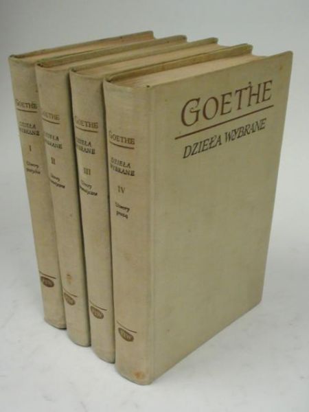 Goethe Jan Wolfgang - Dzieła wybrane, t. I-IV
