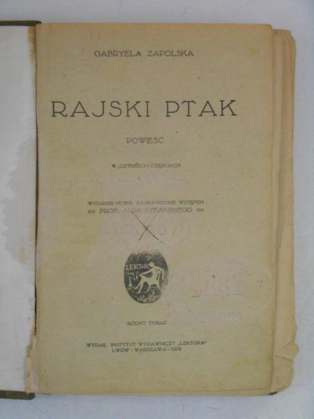 Rajski ptak, 1919 r.