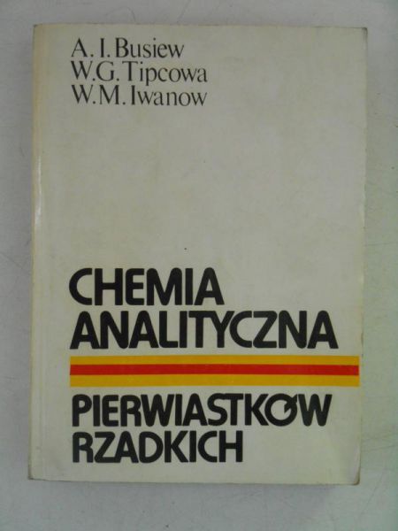 Busiew A.I. - Chemia analityczna pierwiastków rzadkich