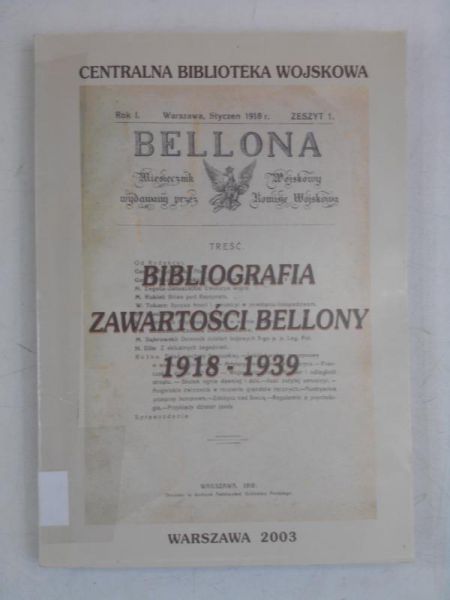 Bibliografia zawartości Bellony 1918-1939