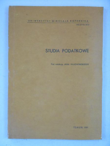 Głuchowski Jan - Studia podatkowe