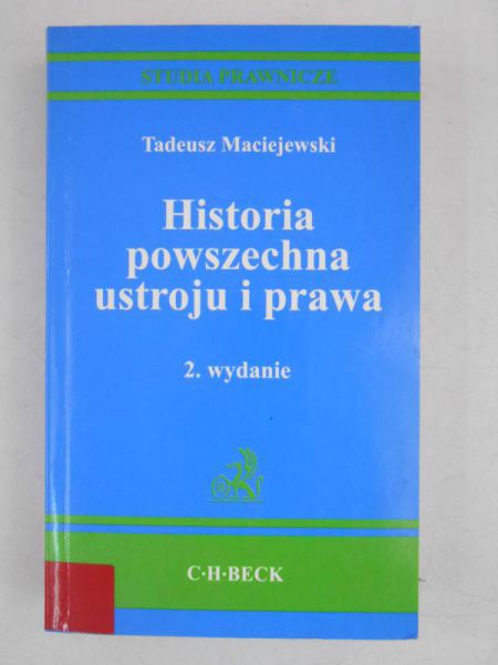 Historia powszechna ustroju i prawa