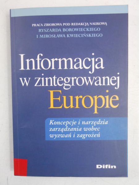Informacja w zintegrowanej Europie