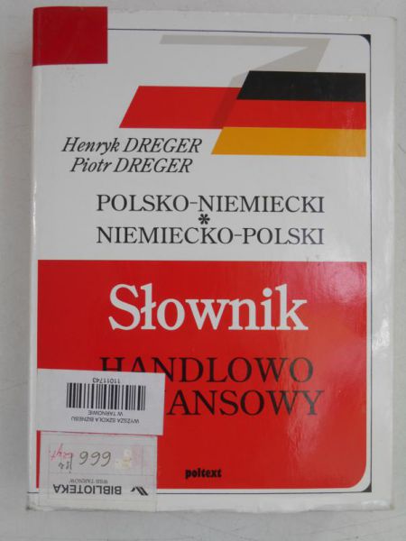 Słownik handlowo-finansowy. Polsko-niemiecki, niemiecko-polski