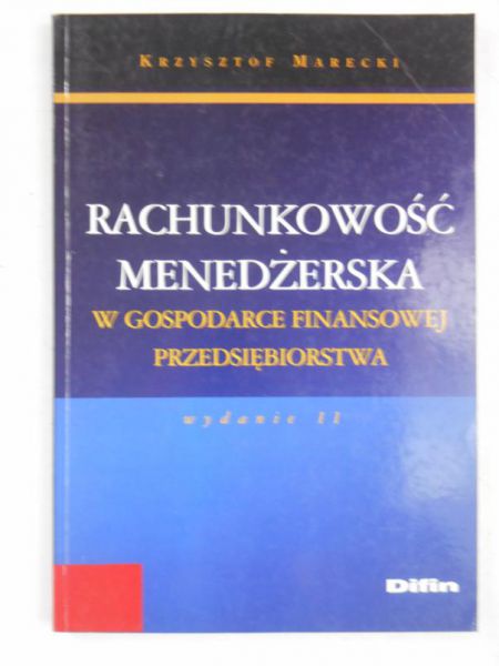 Marecki Krzysztof - Rachunkowość menedżerska