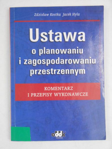 Ustawa o planowaniu i zagospodarowaniu przestrzeni
