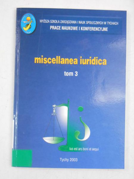 Miscellanea iuridica, tom 3