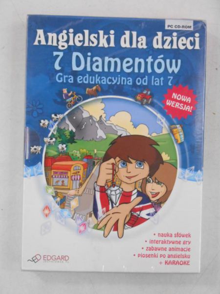Angielski dla dzieci 7 Diamentów + CD, Nowa