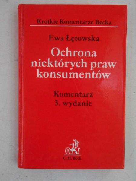 Łetowska  - Ochrona niektórych praw konsumentów