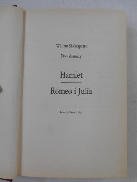 Hamlet. Romeo i Julia. Ex Libris
