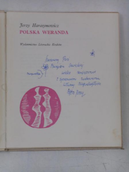 Harasymowicz Jerzy - Polska weranda, autograf