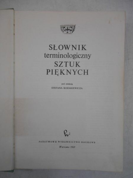 Słownik terminologiczny sztuk pięknych