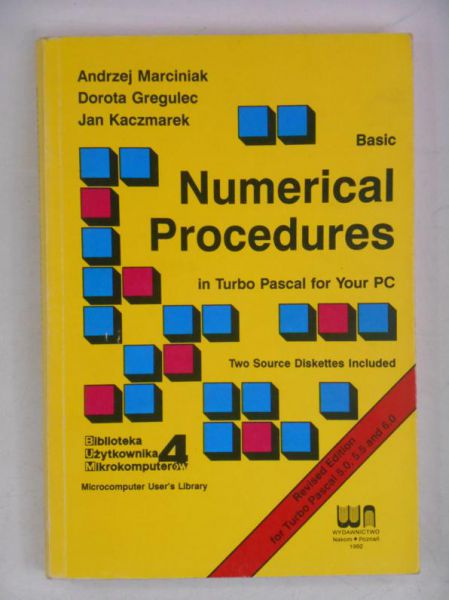 Marciniak Andrzej - Numerical Procedures un Turbo Pascal for Your PC