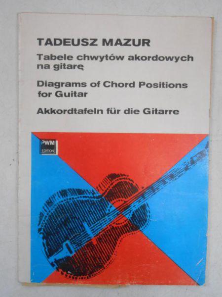 Mazur Taduesz - Tabele chwytów akordowych na gitarą