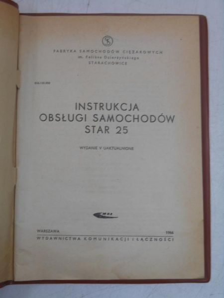 Instrukcja obsługi samochodów Star 25