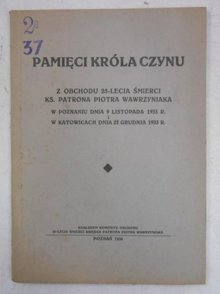 Pamięci króla czynu, 1936 r.