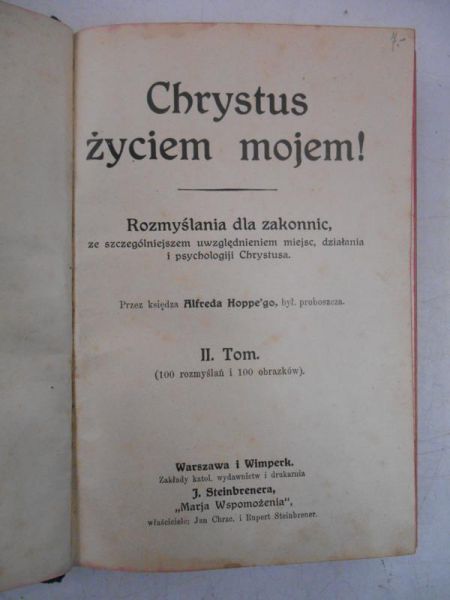 Chrystus życiem mojem!, 1929 r.