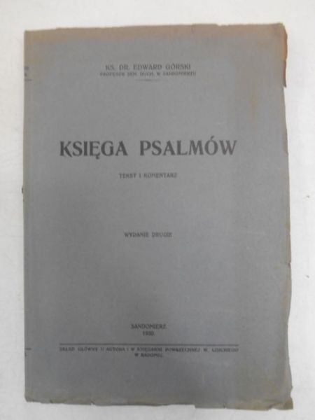 Księga Psalmów, 1930  r.