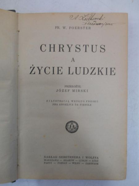 Chrystus a życie ludzkie, 1926 r.