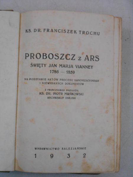 Proboszcz z Ars Święty Jan Marja Vianney, 1932 r.