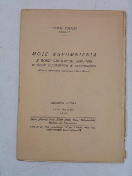 Moje wspomnienia, 1938 r.
