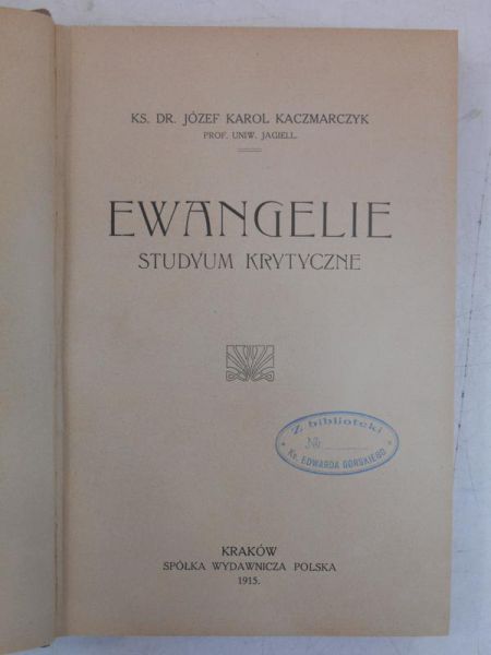 Ewangelie, 1915 r.