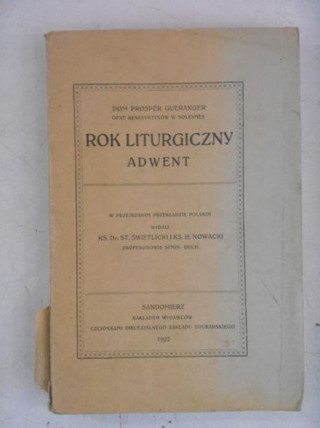 Nowacki H. (tł.) -  Rok liturgiczny. Adwent, 1927 r.