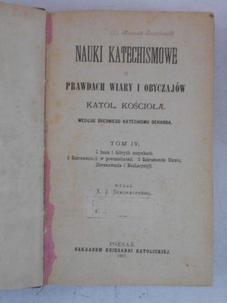 Nauki katechismowe, Tom IV, 1887 r.