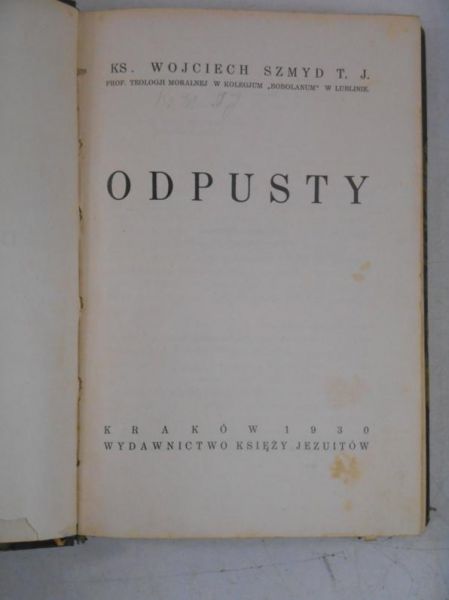 Odpusty, 1930 r.