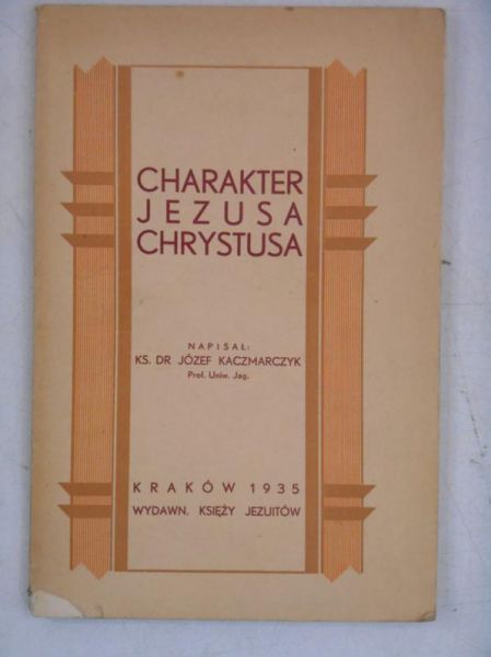 Charakter Jezusa Chrystusa, 1935 r.
