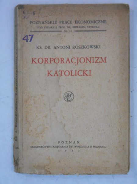 Korporacjonizm katolicki, 1932 r.