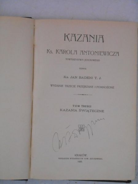 Kazania świąteczne, Tom III, 1906 r.