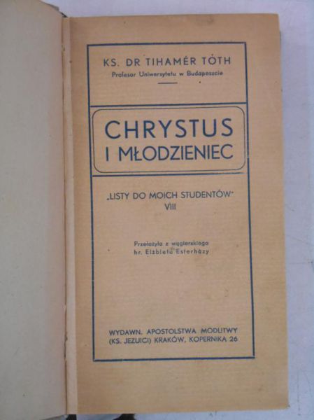 Tóth Tihamer  - Chrystus i młodzieniec, 1935 r.