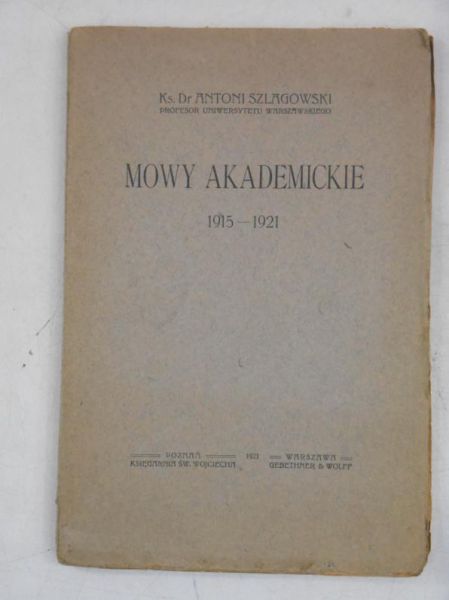 Mowy akademickie 1915-1921, 1921 r.