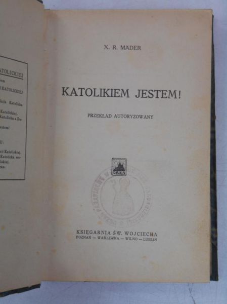 Mader R. - Katolikiem jestem, 1929 r.