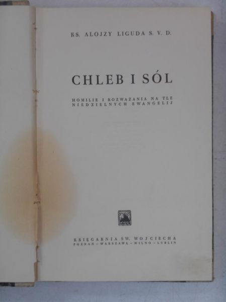Chleb i sól, 1939 r.