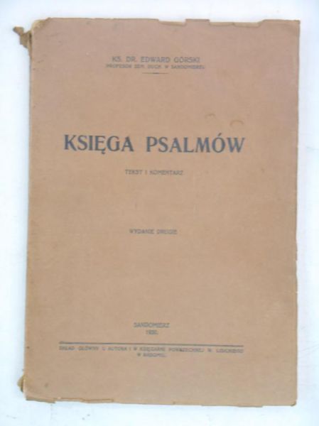 Księga Psalmów, 1930  r.
